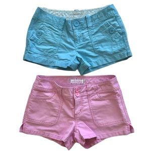 Aeropostale Blue and Pink Women Shorts